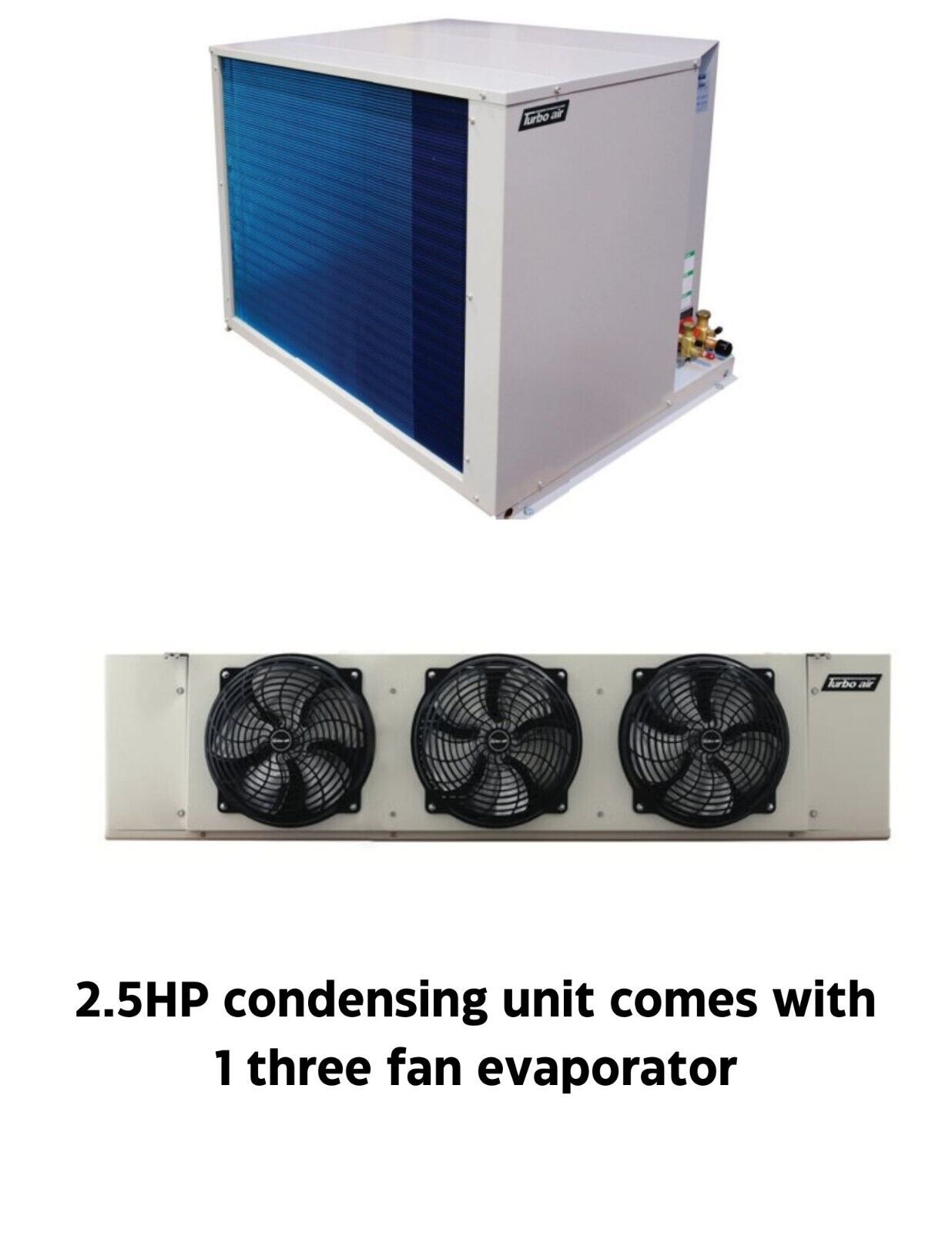 New Turbo Air 2.5 HP refrigeration system for walk-in cooler