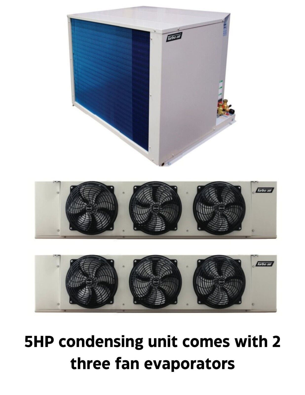 New Turbo Air 5 HP refrigeration system for walk-in cooler