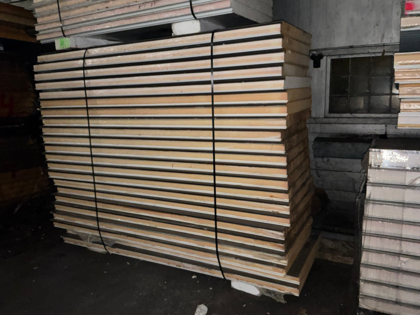 Lot of 22 Used 9’ 4” Tongue In Groove Panels 4” Thick