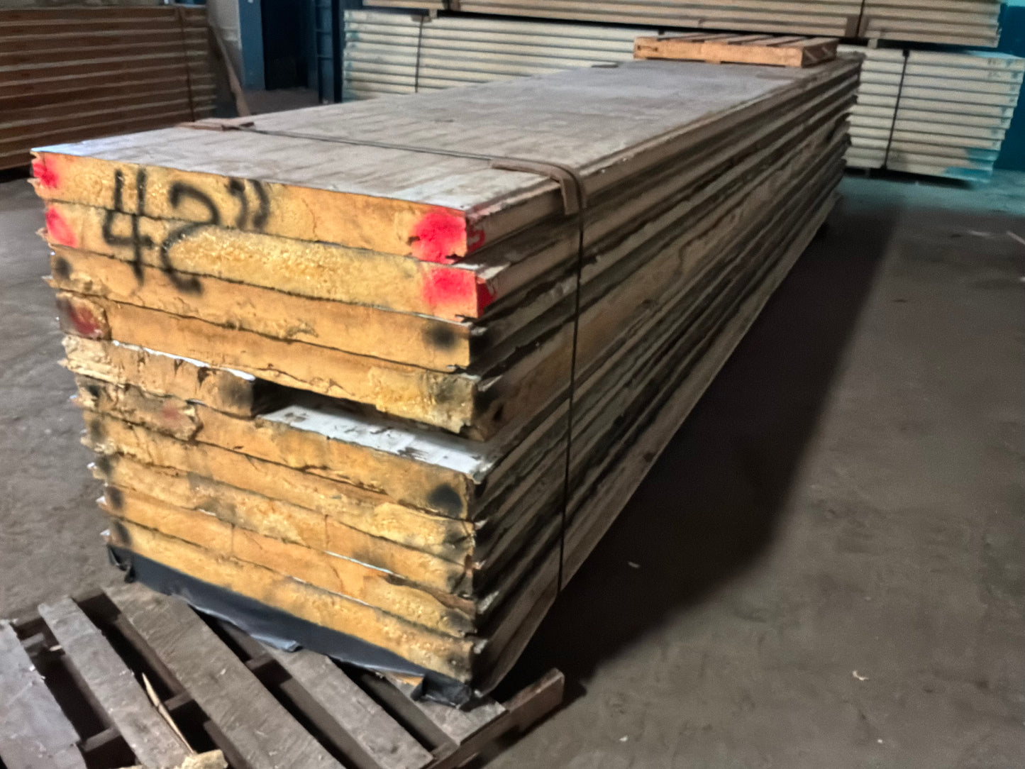 Lot of 11 Used 20’ 9” Walk In Cooler / Freezer Panels, 4” Thick