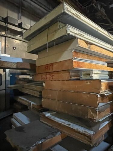 Wholesale lot of ~ 120 used walk in cooler and freezer panels varying size