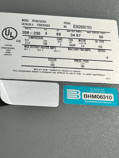 New scratch and dent 30' x 60' x 16' walk-in cooler (box only)