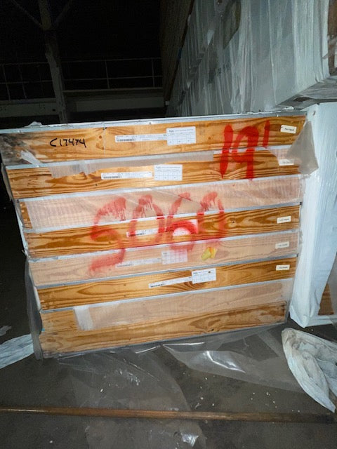 19' long, 5'' thick, 47'' wide Used Roof Cam-Lock Walk in Cooler and Freezer Panels