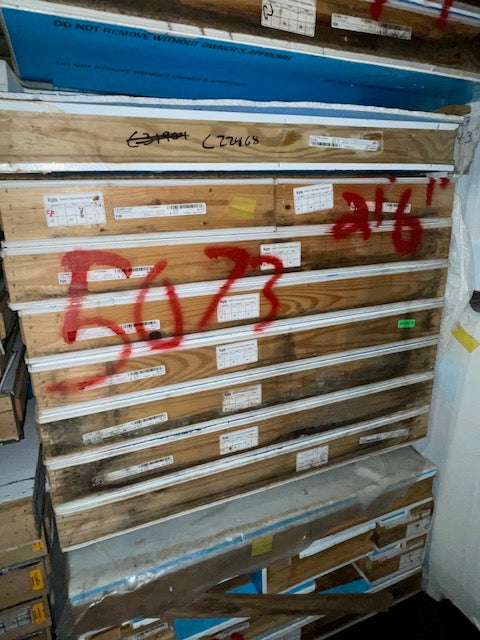 19' long, 5'' thick, 47'' wide Used Roof Cam-Lock Walk in Cooler and Freezer Panels