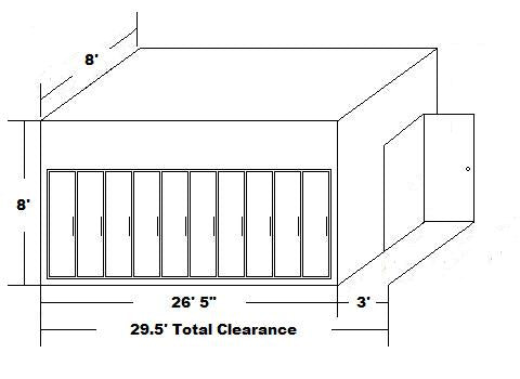 New 10 Glass Door Walk In Cooler w/ Shelving and New Refrigeration System