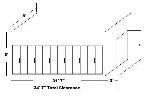 New 12 Glass Door Walk In Cooler w/ Shelving and New Refrigeration System