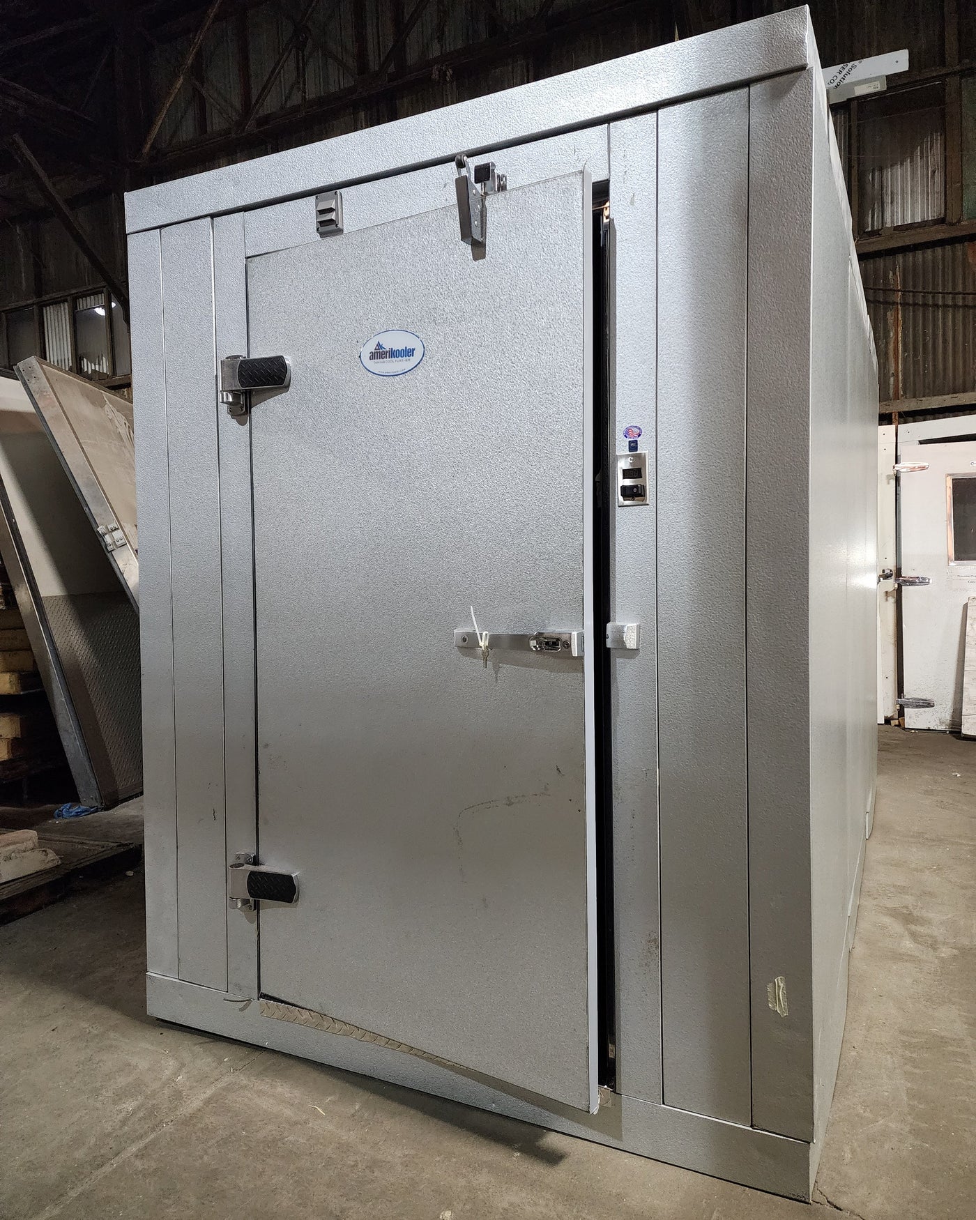 NEW Amerikooler - 6' x 12' x 8' freezer w/ floor & w/ self contained Bohn unit