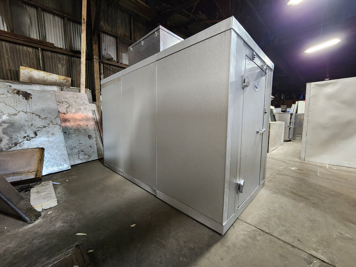 NEW Amerikooler - 6' x 12' x 8' freezer w/ floor & w/ self contained Bohn unit
