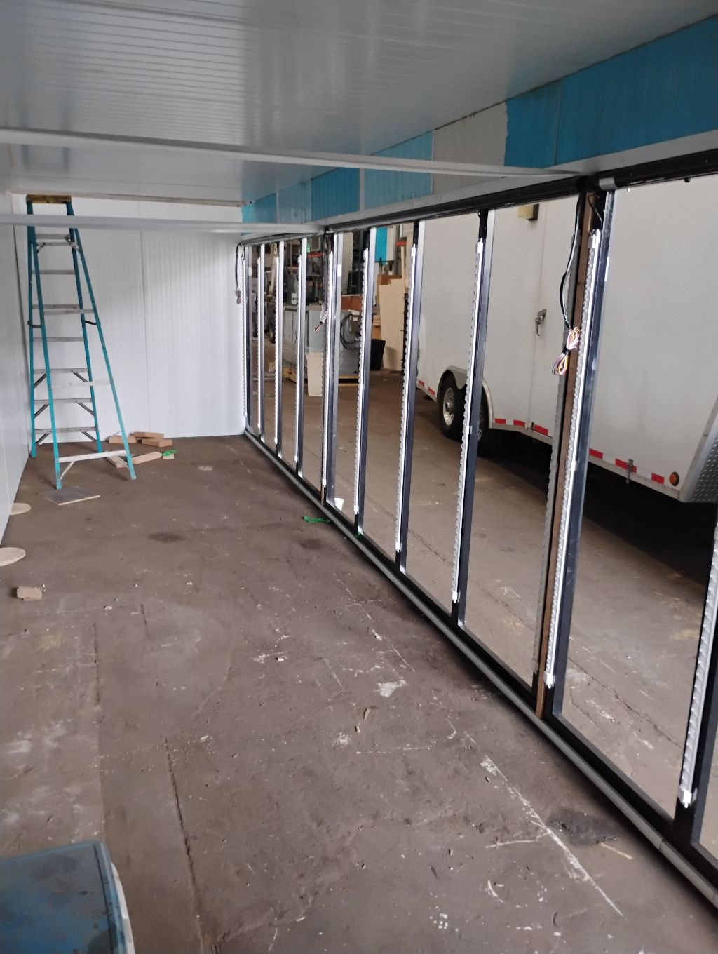 12 Glass Door Walk In Cooler w/ New Panels and Refrigeration