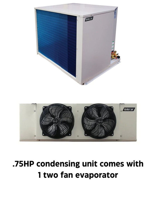 New Turbo Air .75 HP refrigeration system for walk-in cooler