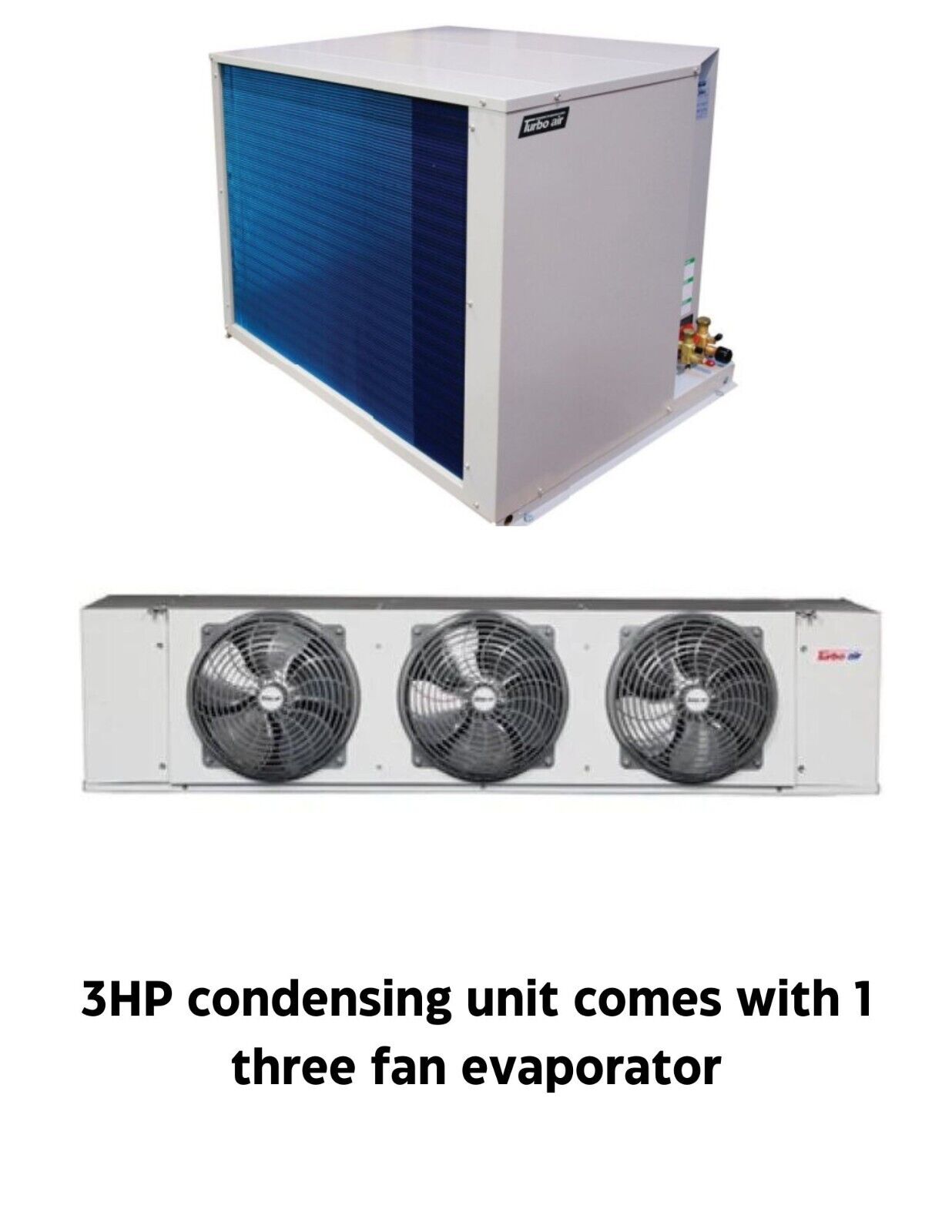 New Turbo Air 3 HP refrigeration system for walk-in freezer