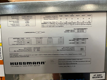 Hussmann condensing unit - HTHB0070MRKAEA