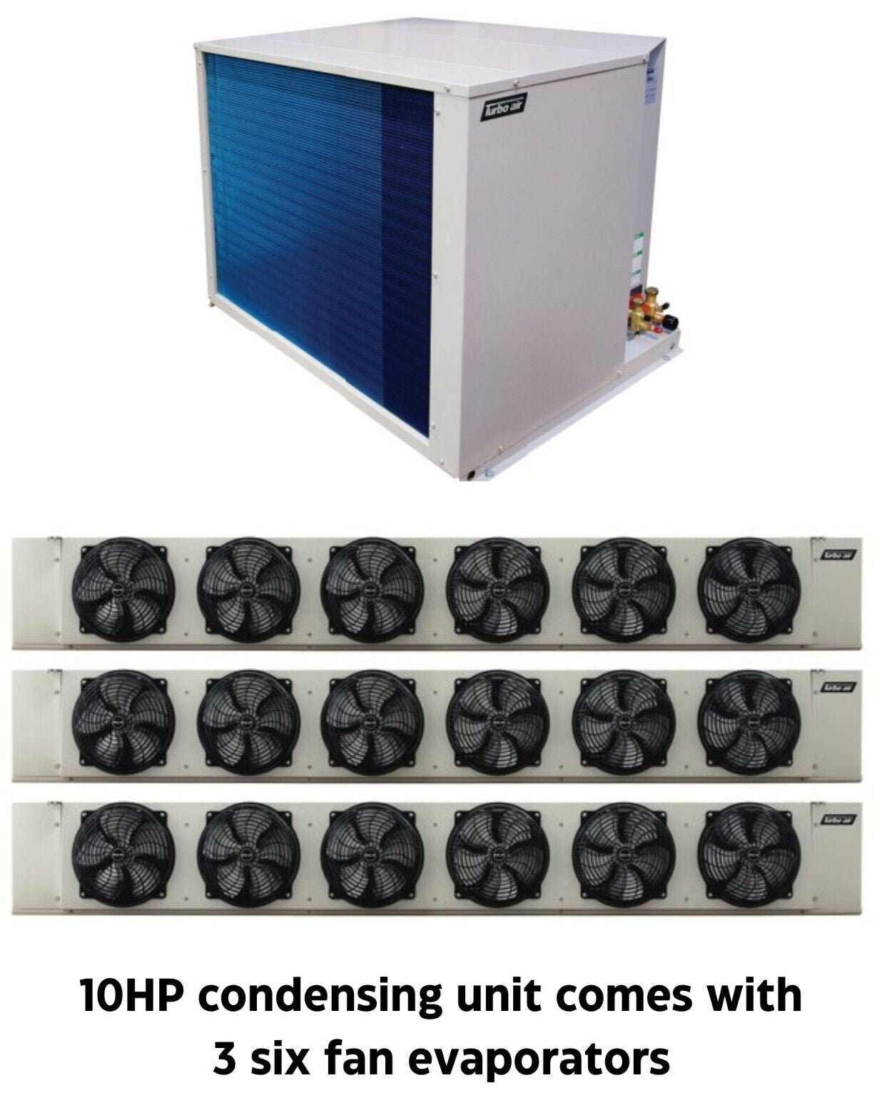 New Turbo Air 10 HP refrigeration system for walk-in cooler