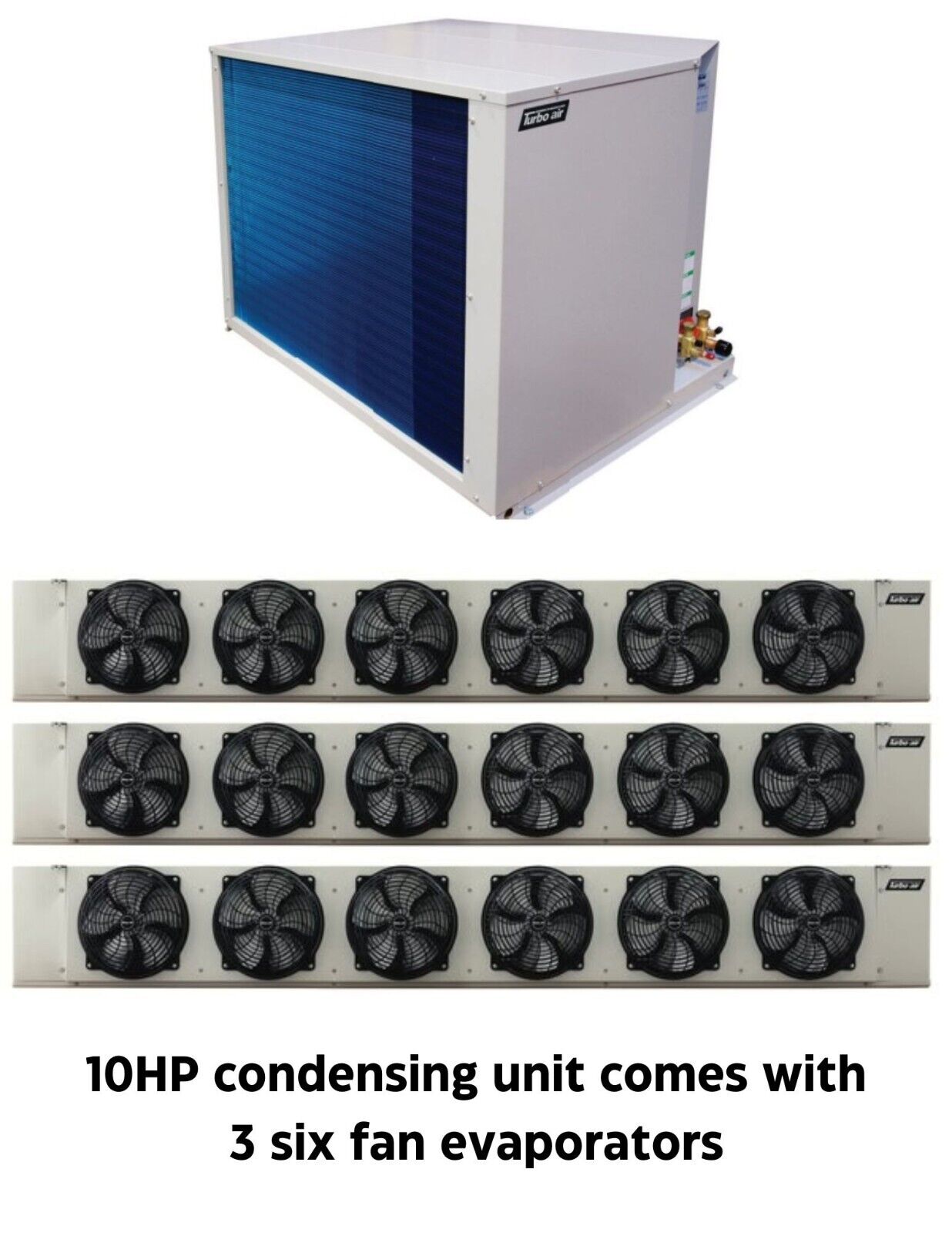 New Turbo Air 10 HP refrigeration system for walk-in cooler