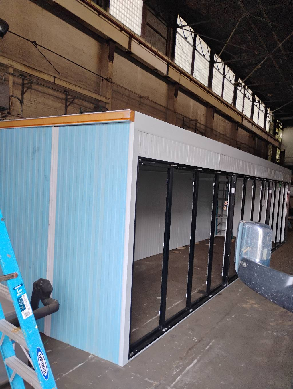 12 Glass Door Walk In Cooler w/ New Panels and Refrigeration