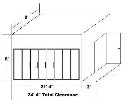 New 8 Glass Door Walk In Cooler w/ Shelving and New Refrigeration System