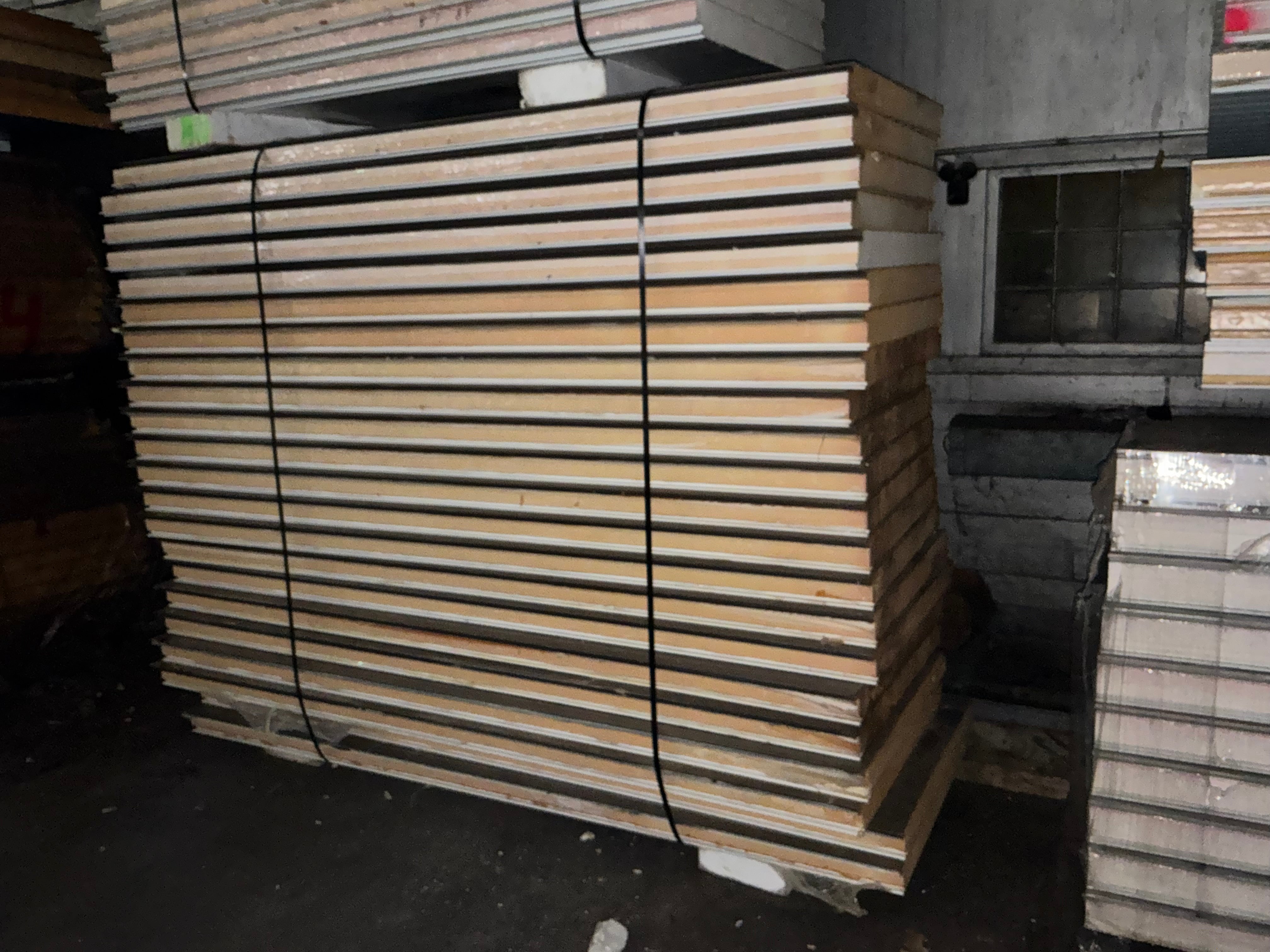 Lot of 22 Used 9’ 4” Tongue In Groove Panels 4” Thick