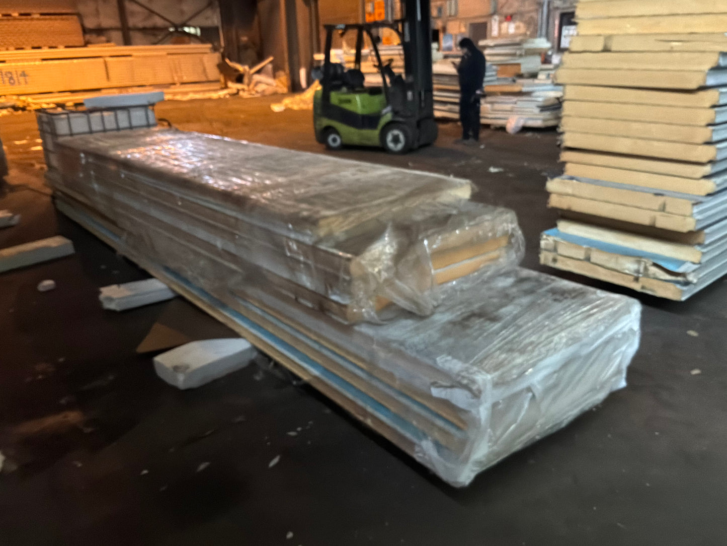 Lot of 8 4” Thick Tongue In Groove Panels 14’ to 20’