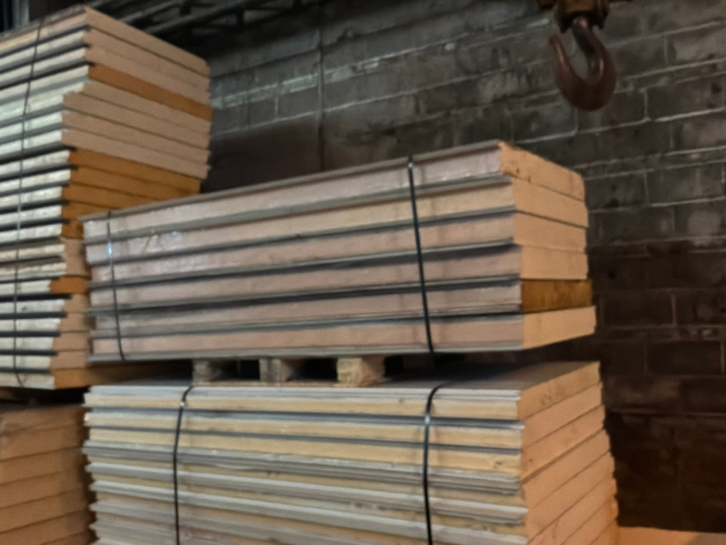 Lot of 6 Used 5” Thick 8’ Tongue In Groove Panels