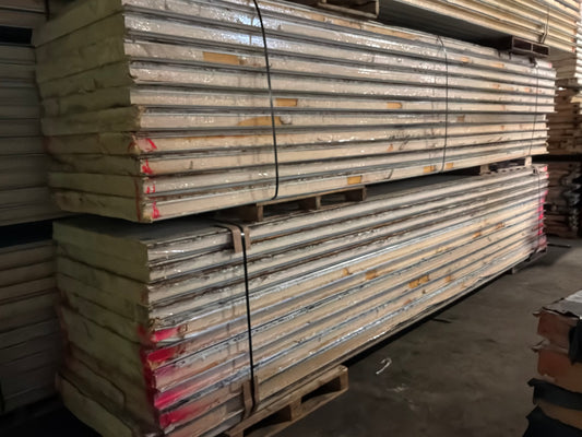 Lot of 21 Used 18’ 10” Walk In Cooler Insulated Panels 4” Thick