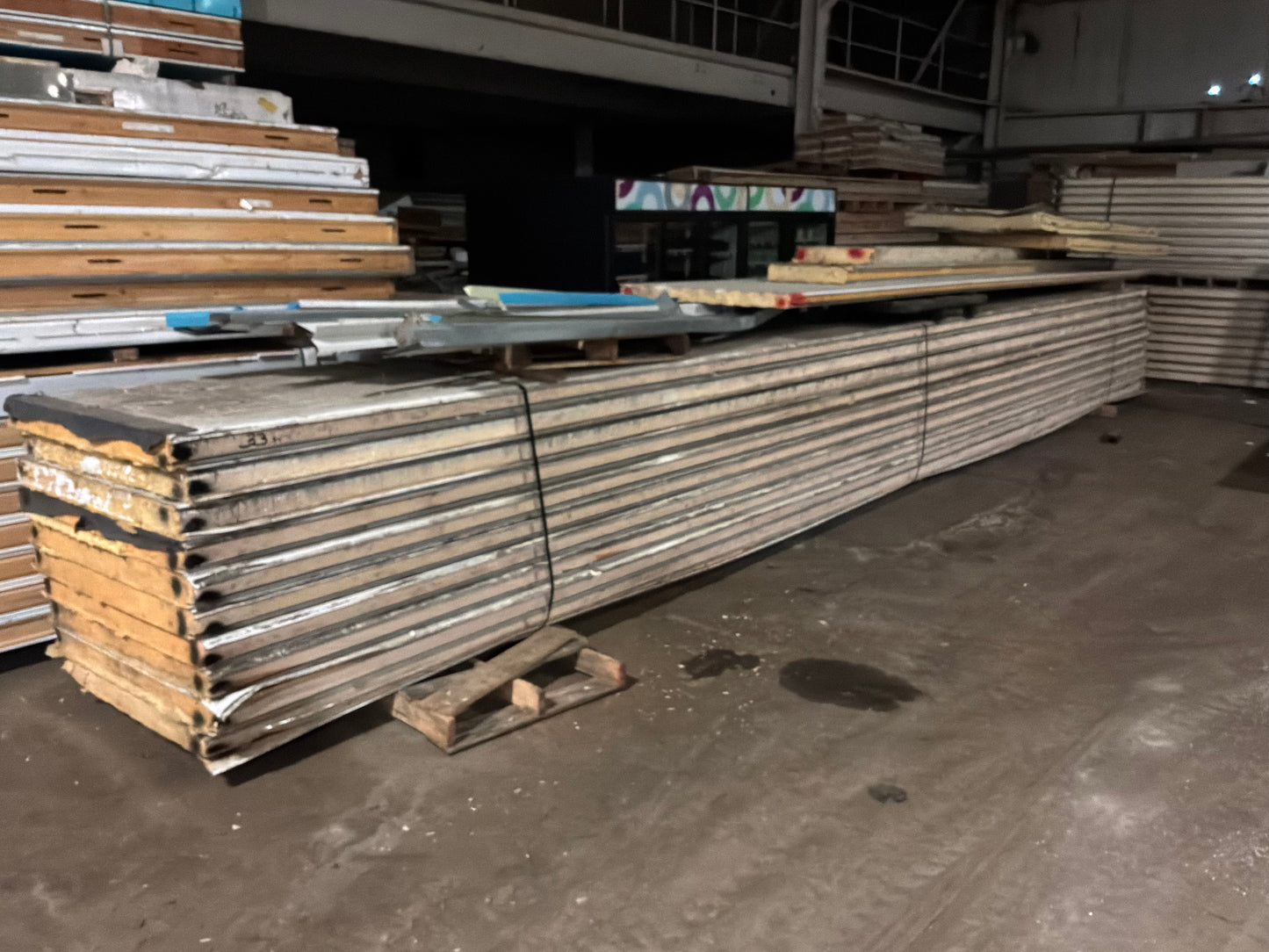 Lot of 10 Used 33’ Insulated Tongue In Groove Panels 4” Thick