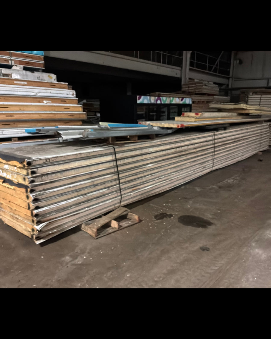 Lot of 10 Used 33’ Insulated Tongue In Groove Panels 4” Thick