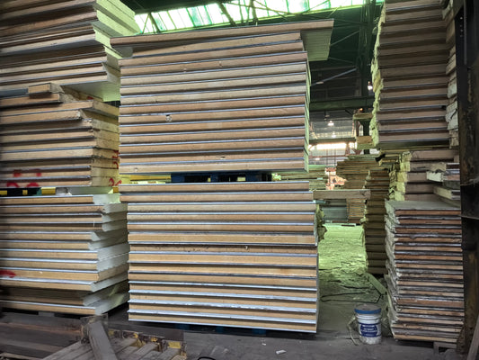 Lot of 28 Used 8’ Tongue In Groove Panels 5” Thick