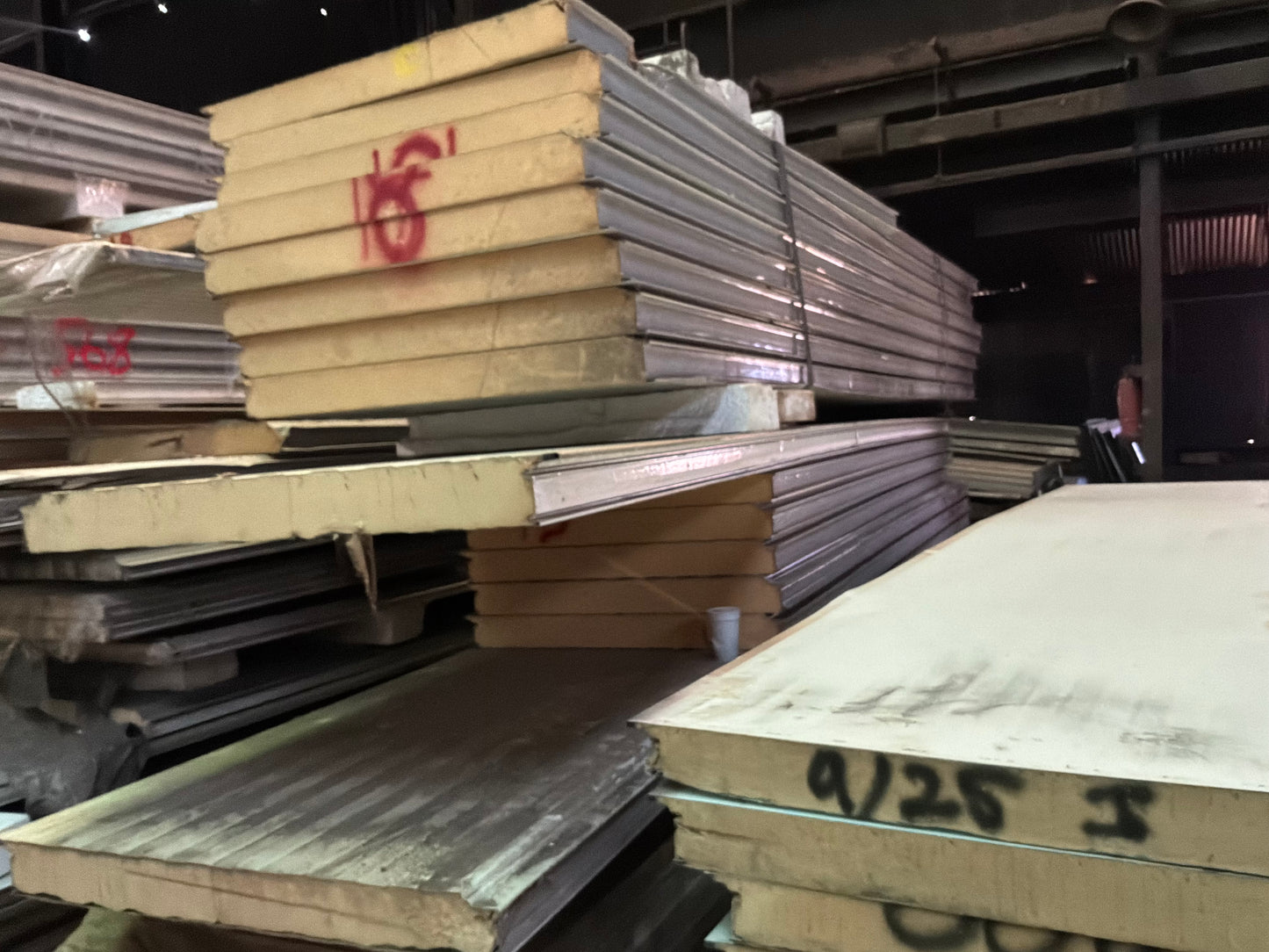 Lot of 34 Scratch and Dent 4” Thick Panels 15’ to 18’