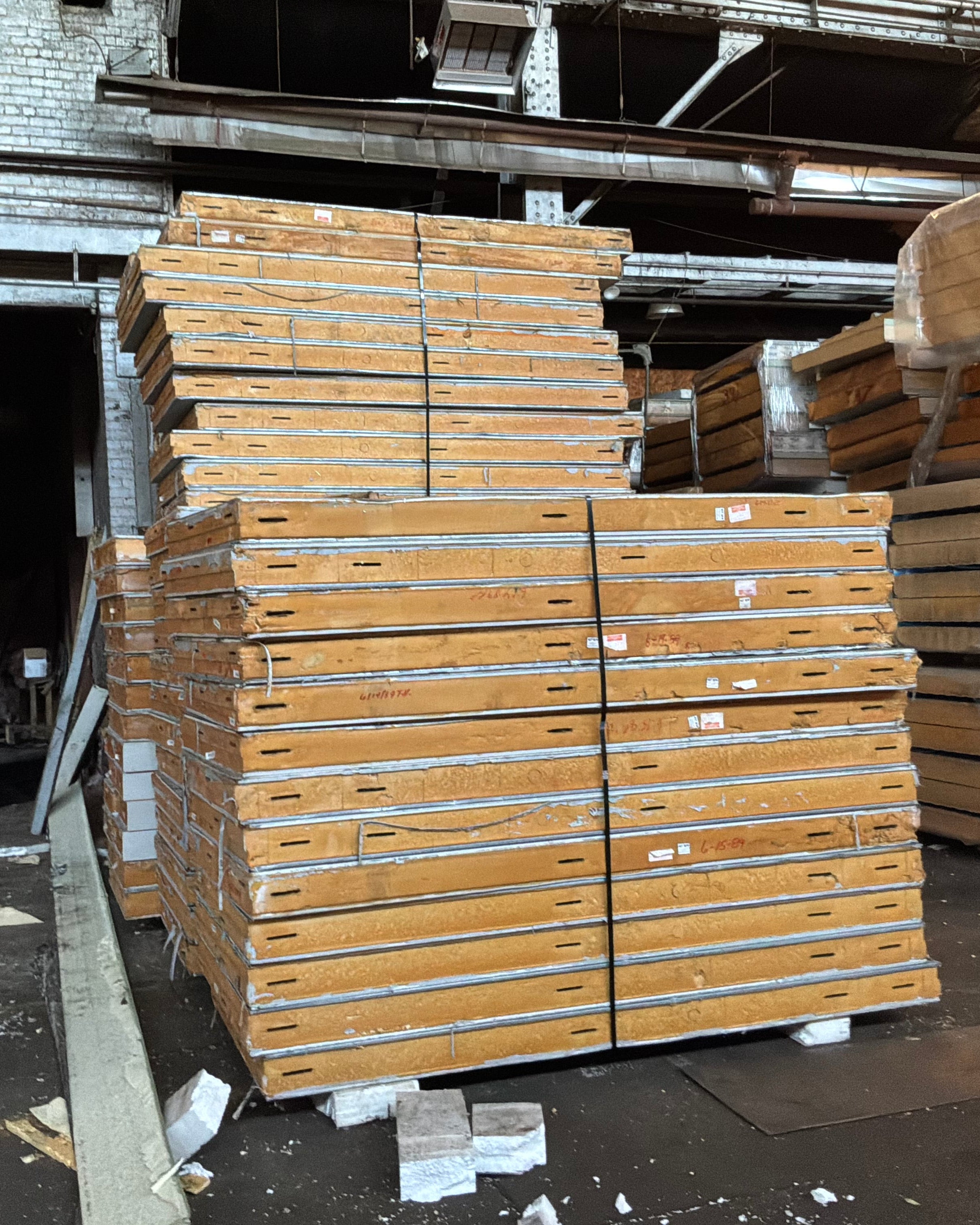 Lot of 72 6” Thick Panels 8’ 10” and 11’ 7”