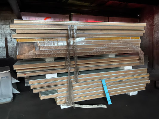Lot of 19 4” Thick Tongue In Groove Panels 10’ to 13’