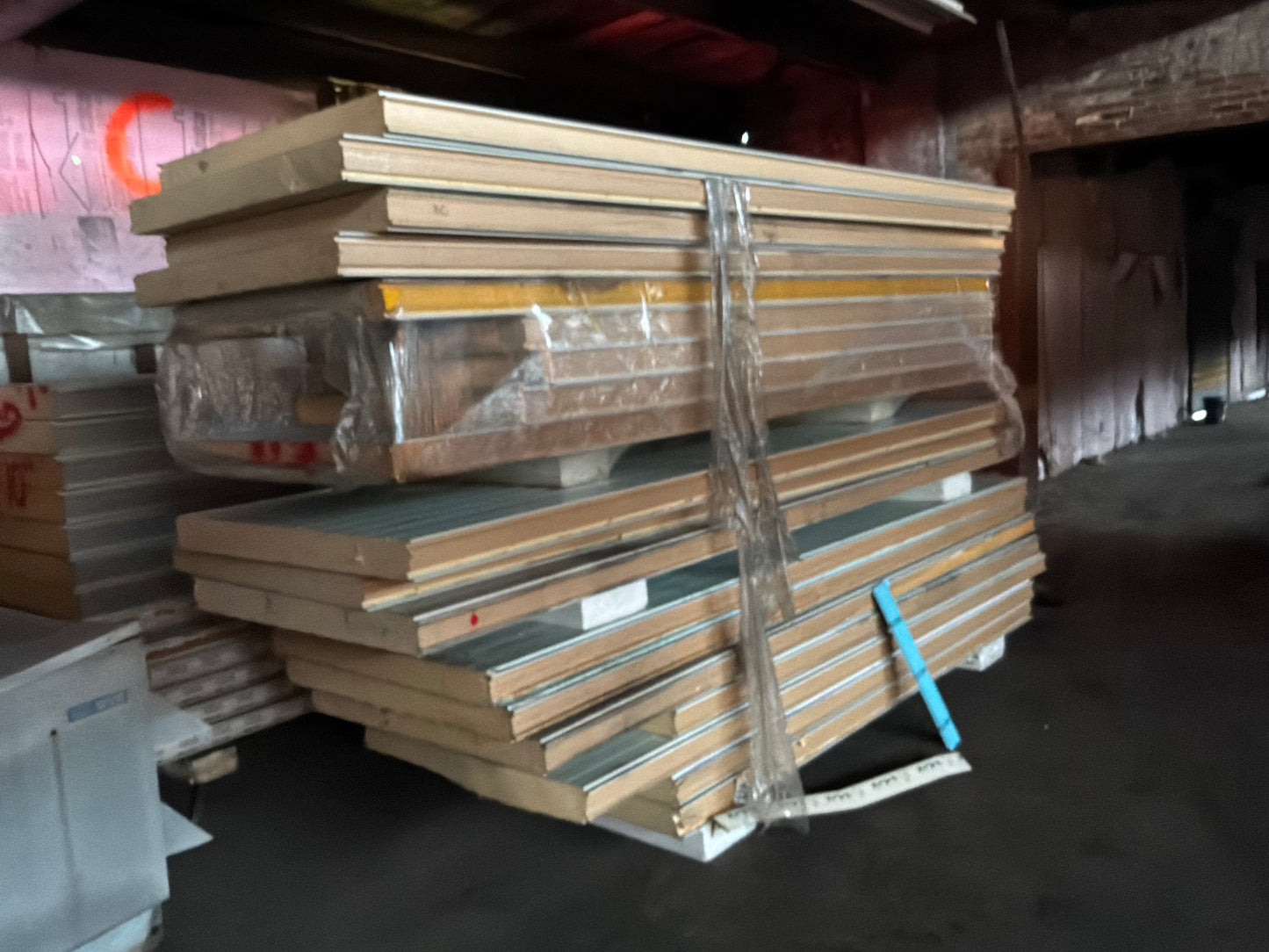 Lot of 19 4” Thick Tongue In Groove Panels 10’ to 13’