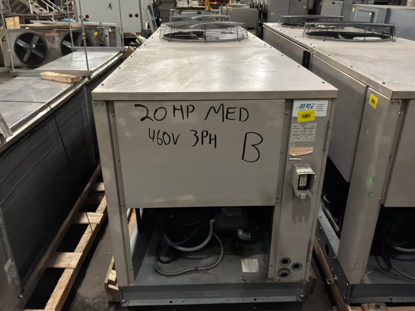 Climate Control 20 HP Medium Temp Condensing Unit w/ Two 93,000 Evaporator Blowers 460/3 Ph #886