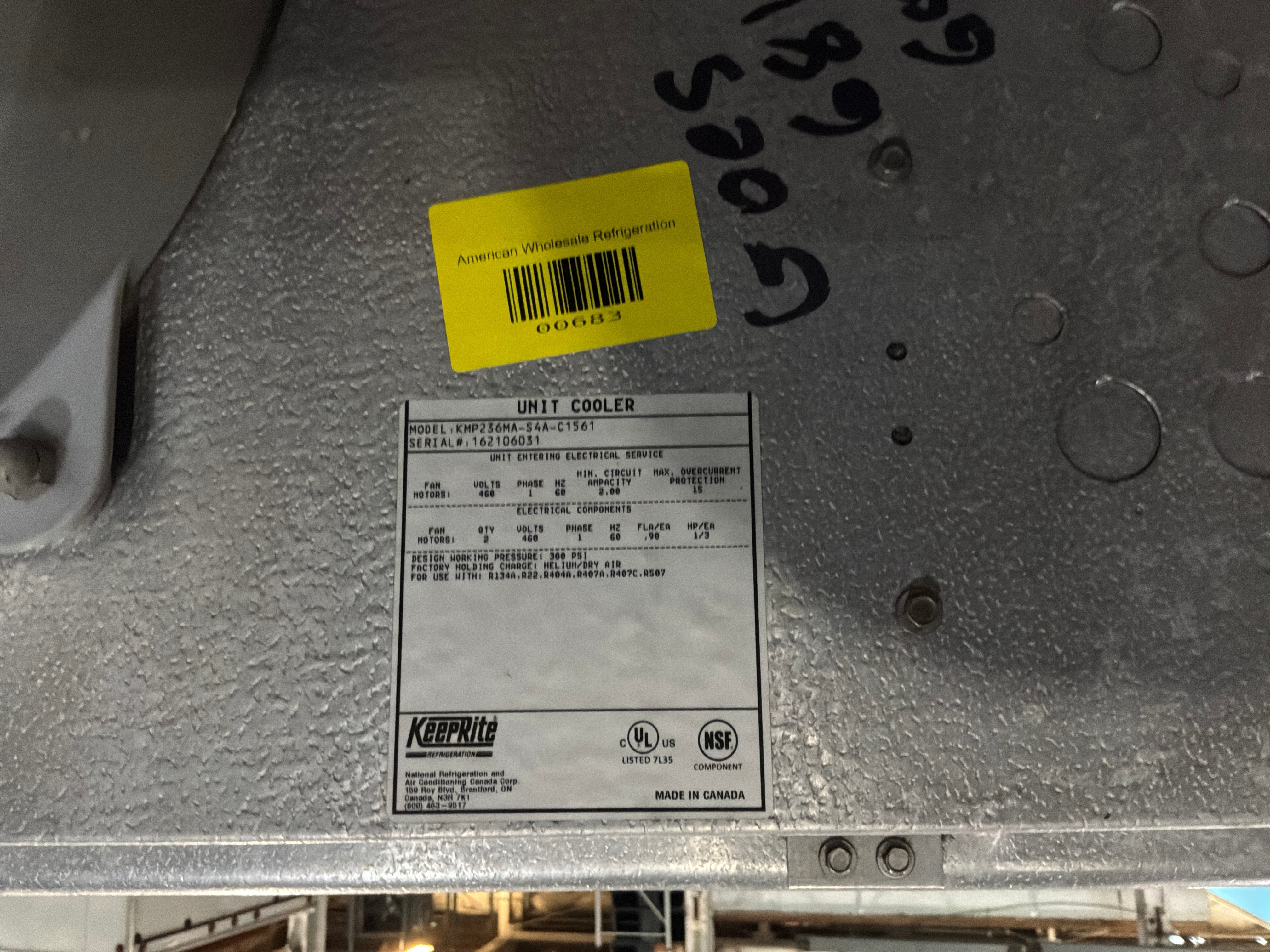 KEEPRITE KMP236MA-S4A-C1561 36,000 BTU EVAPORATOR #683