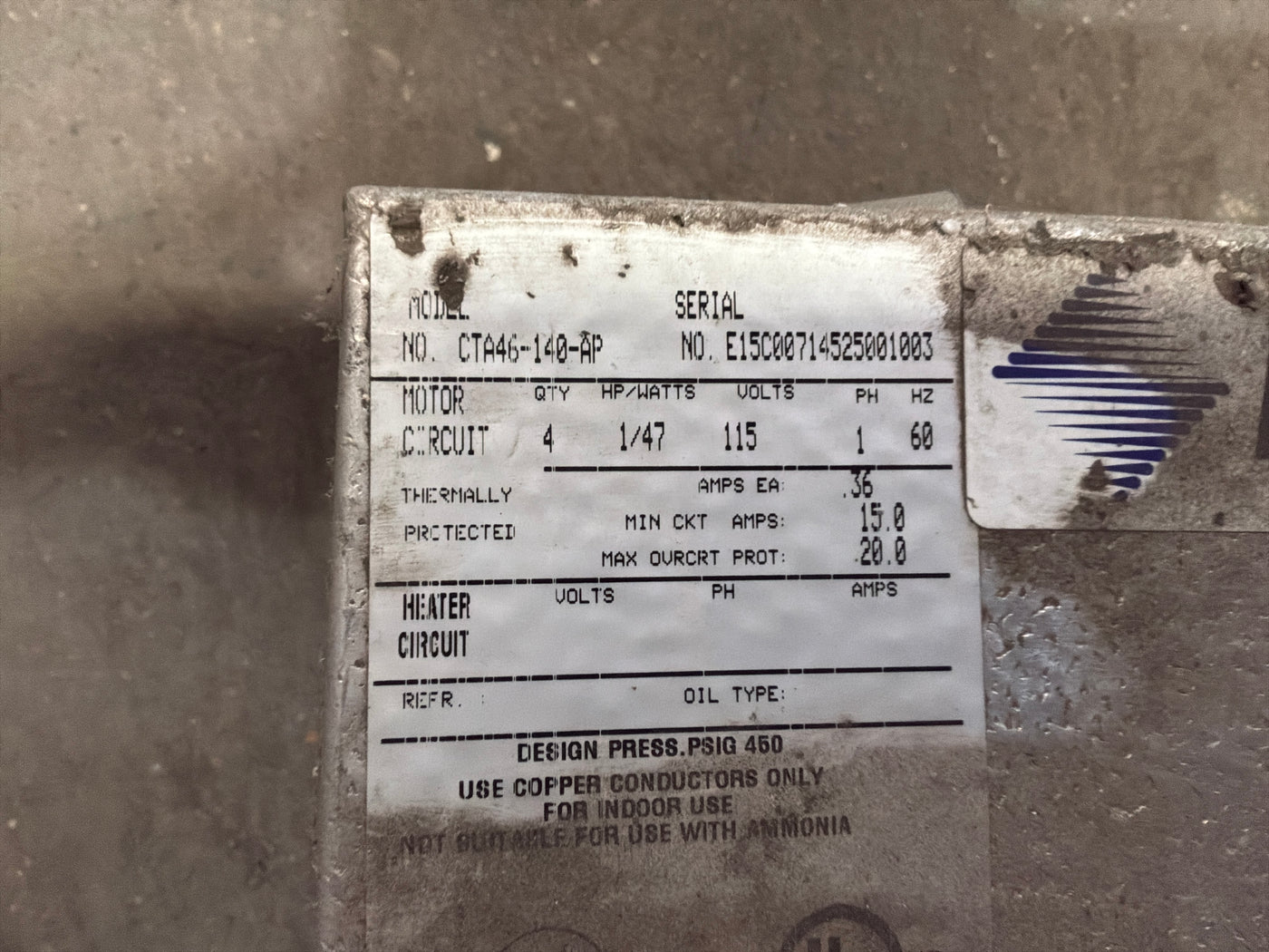 Russell CTA46-140-AP 14,000 BTU Evaporator #702